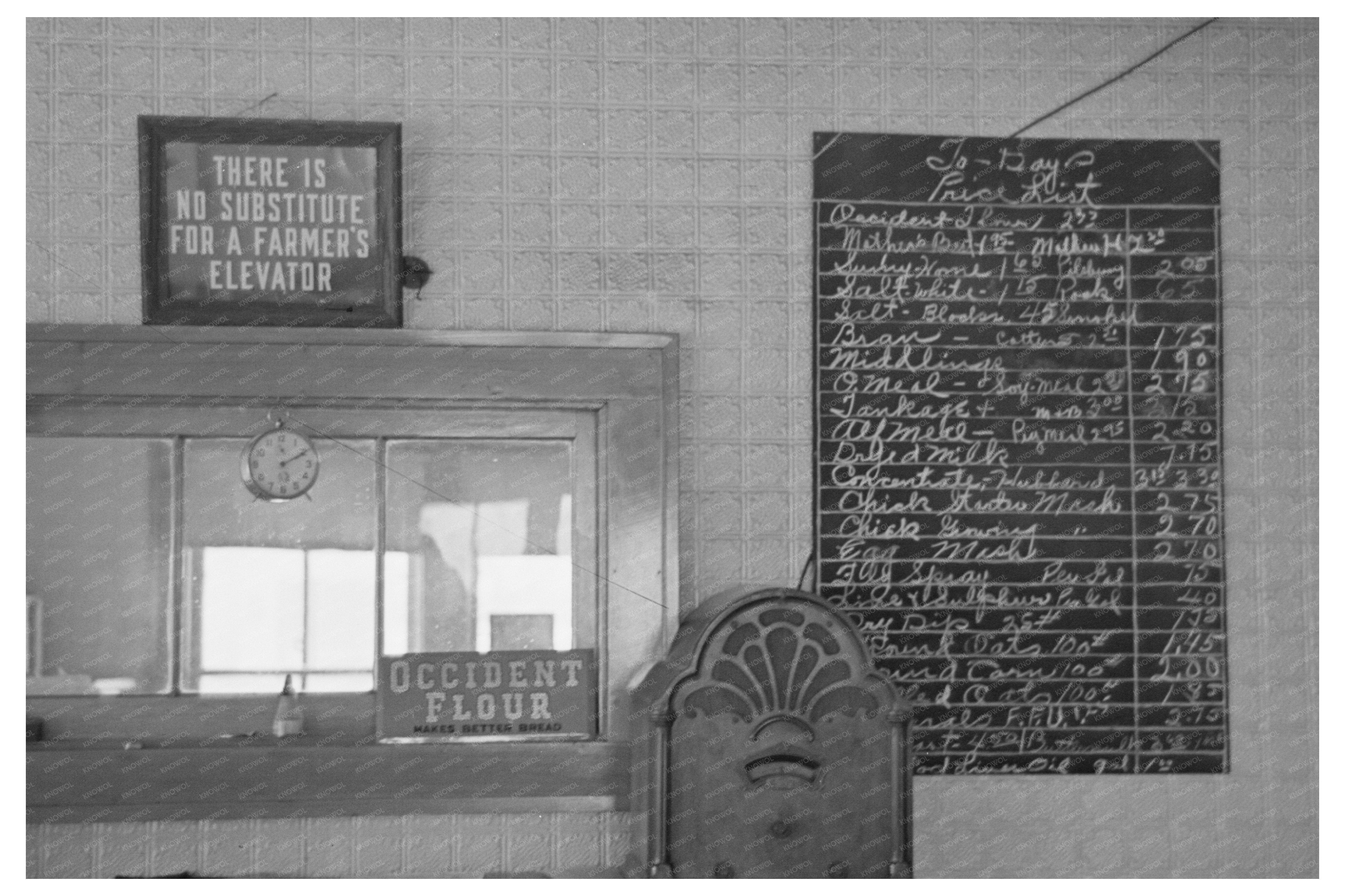 Cooperative Elevator Interior Ruthven Iowa 1936