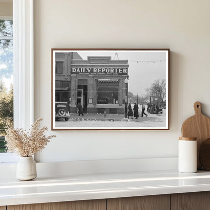 Spencer Iowa Street Scene December 1936 Vintage Photo