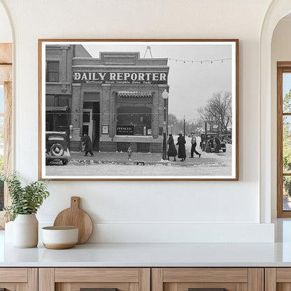 Spencer Iowa Street Scene December 1936 Vintage Photo