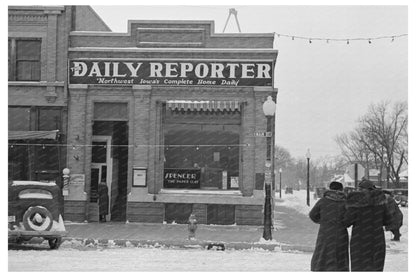 Vintage Street Scene in Spencer Iowa 1936