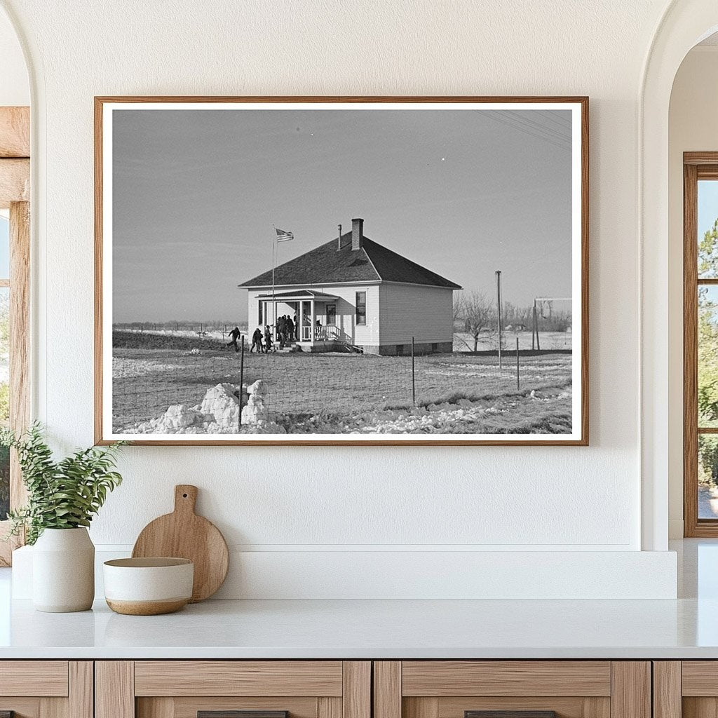 Children at Country Schoolhouse in Ruthven Iowa 1936