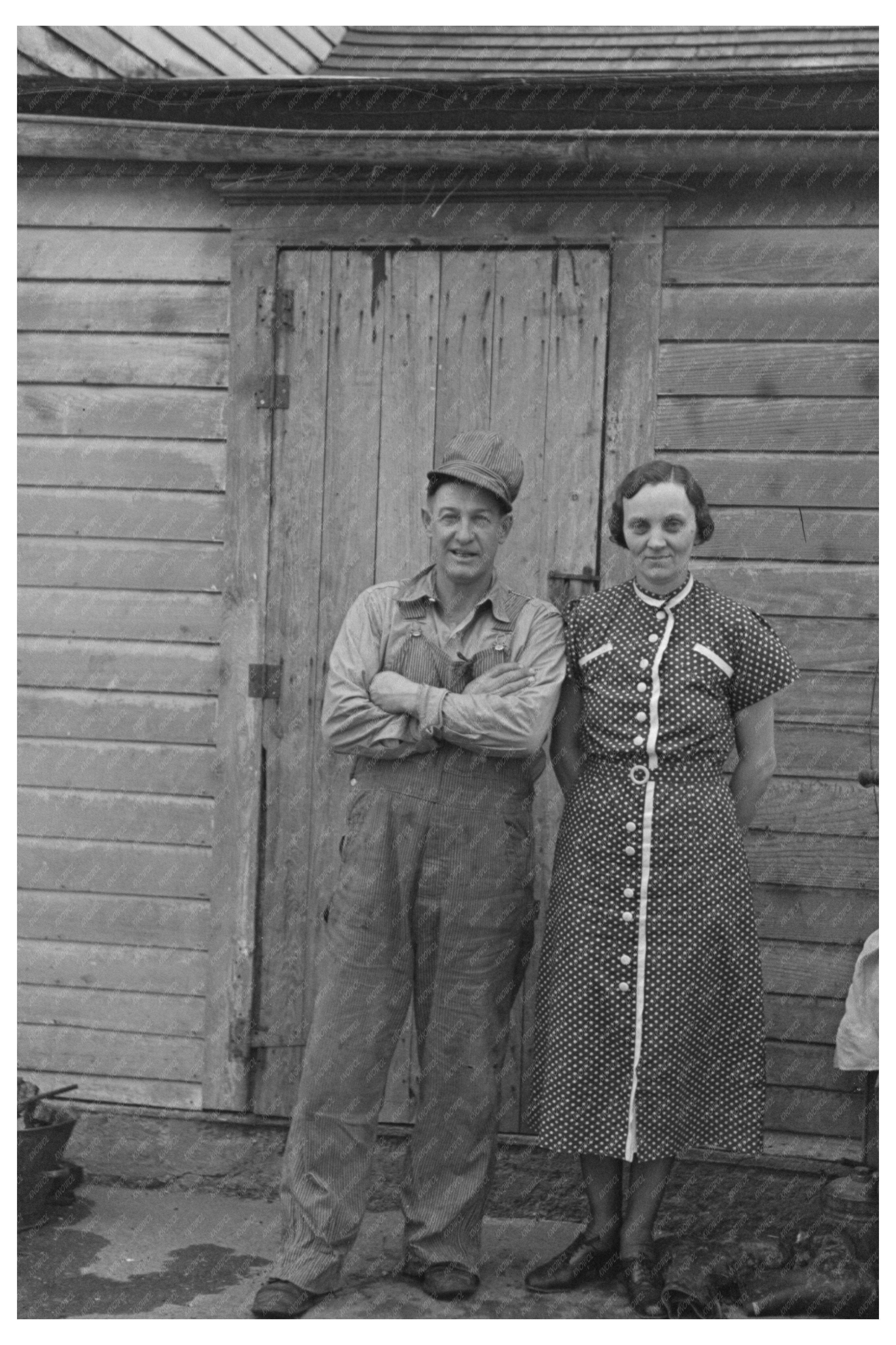 Mr. and Mrs. Roy Merriott on Iowa Farm December 1936