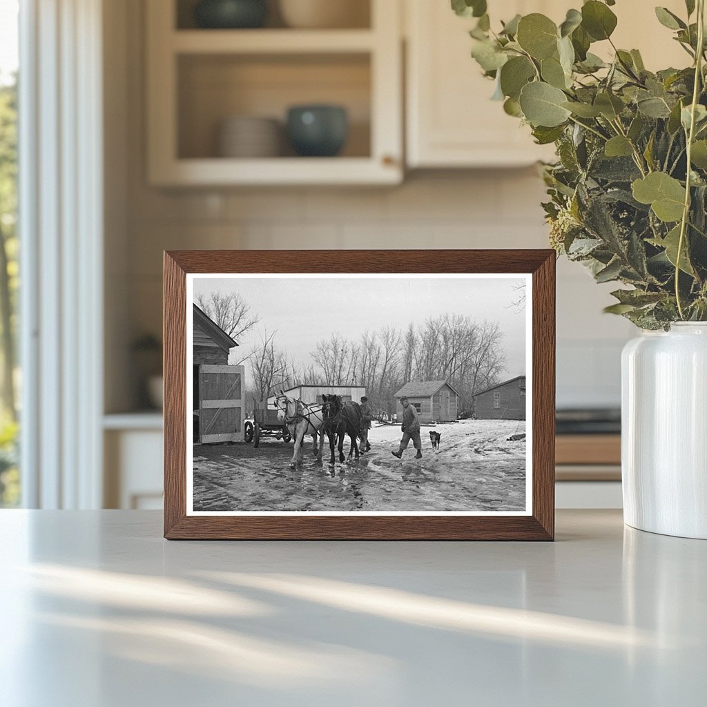 Horses at Roy Merriot Farm Estherville Iowa 1936