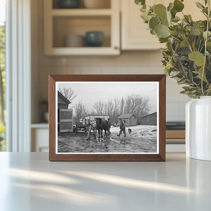 Horses at Roy Merriot Farm Estherville Iowa 1936