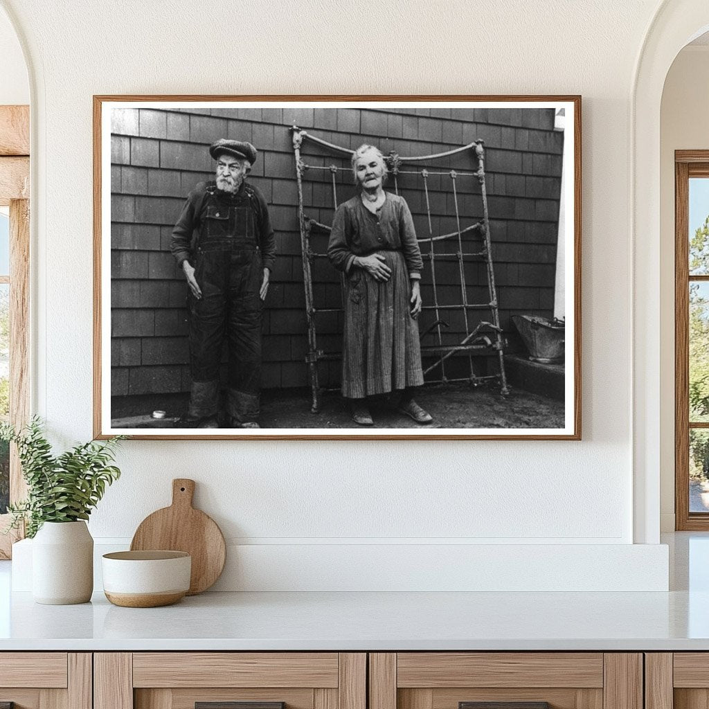 Homesteaders Andrew and Mrs. Ostermeyer Iowa 1936