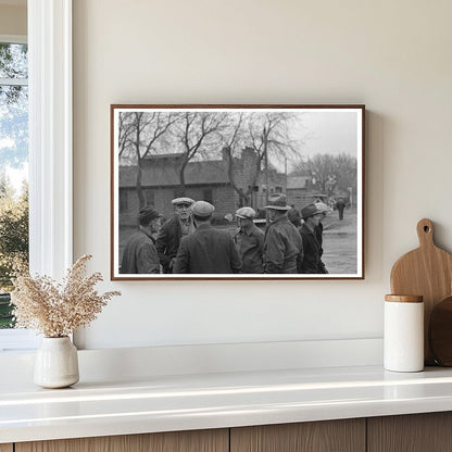 Farmers at Livestock Sale in Mapleton Iowa 1936