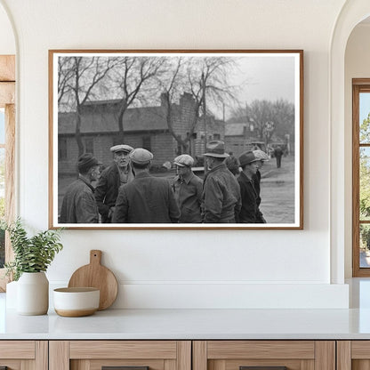 Farmers at Livestock Sale in Mapleton Iowa 1936