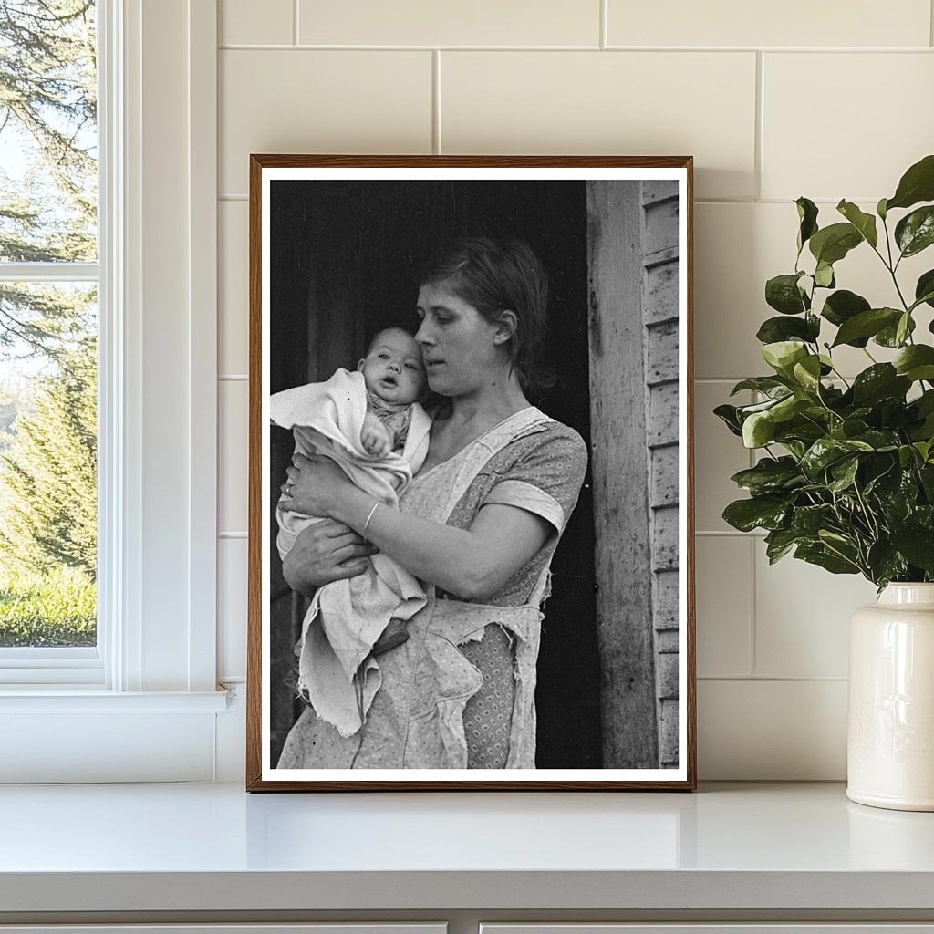 Mrs. Atkinson and Baby in Shannon City 1936