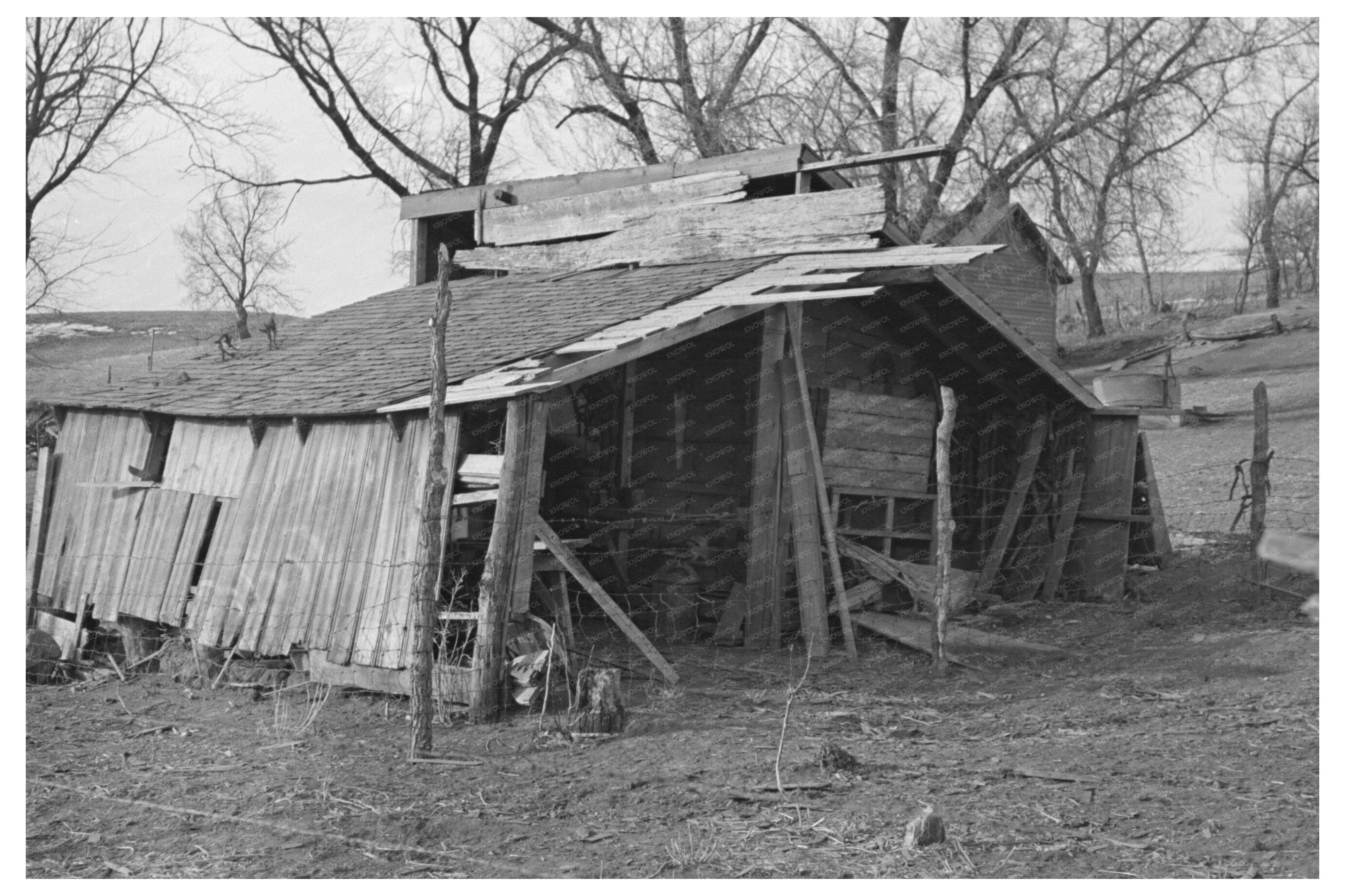 Vintage Tenant Farm in Little Sioux Township Iowa 1936