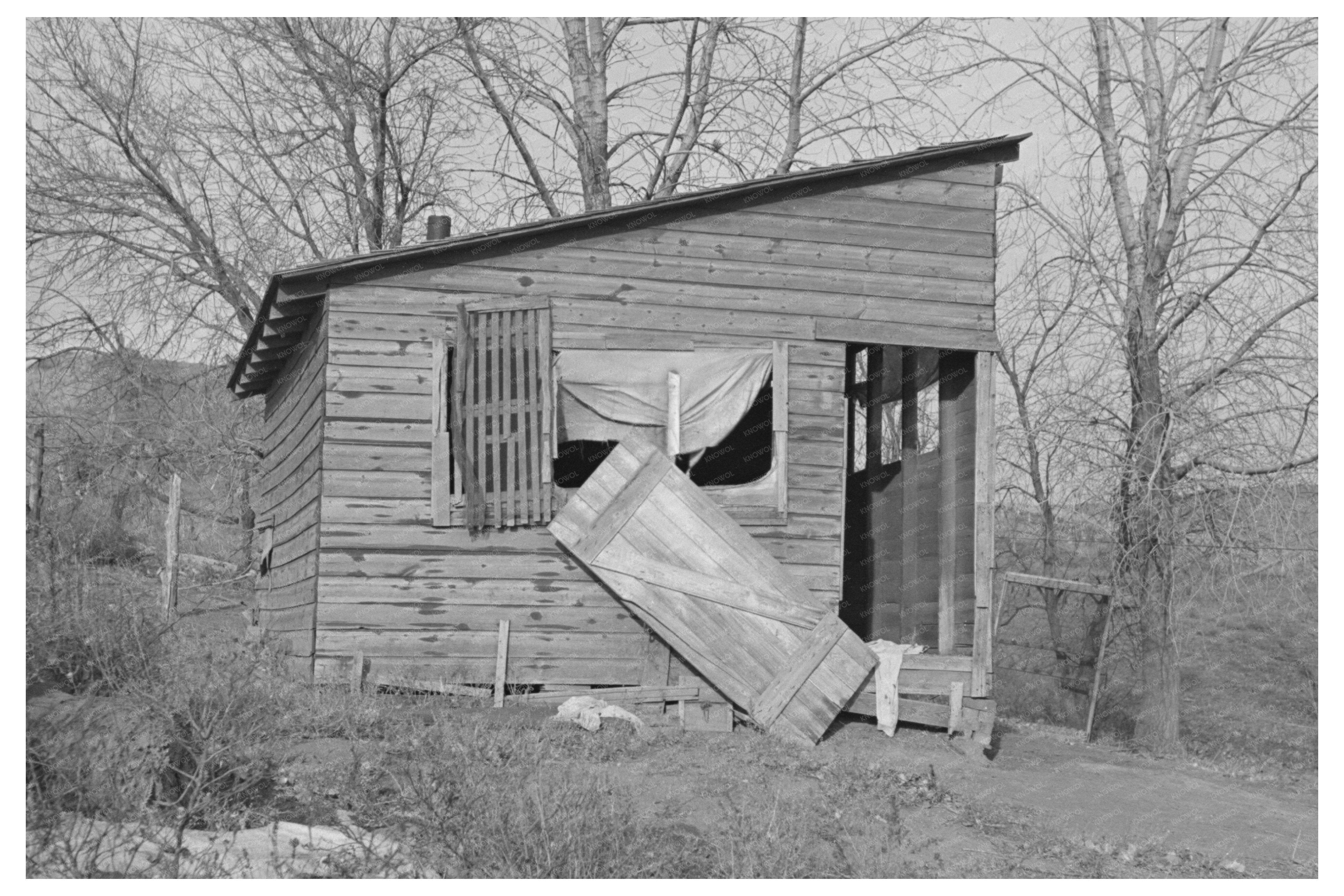 Vintage Shed on Abandoned Farm Little Sioux Iowa 1936