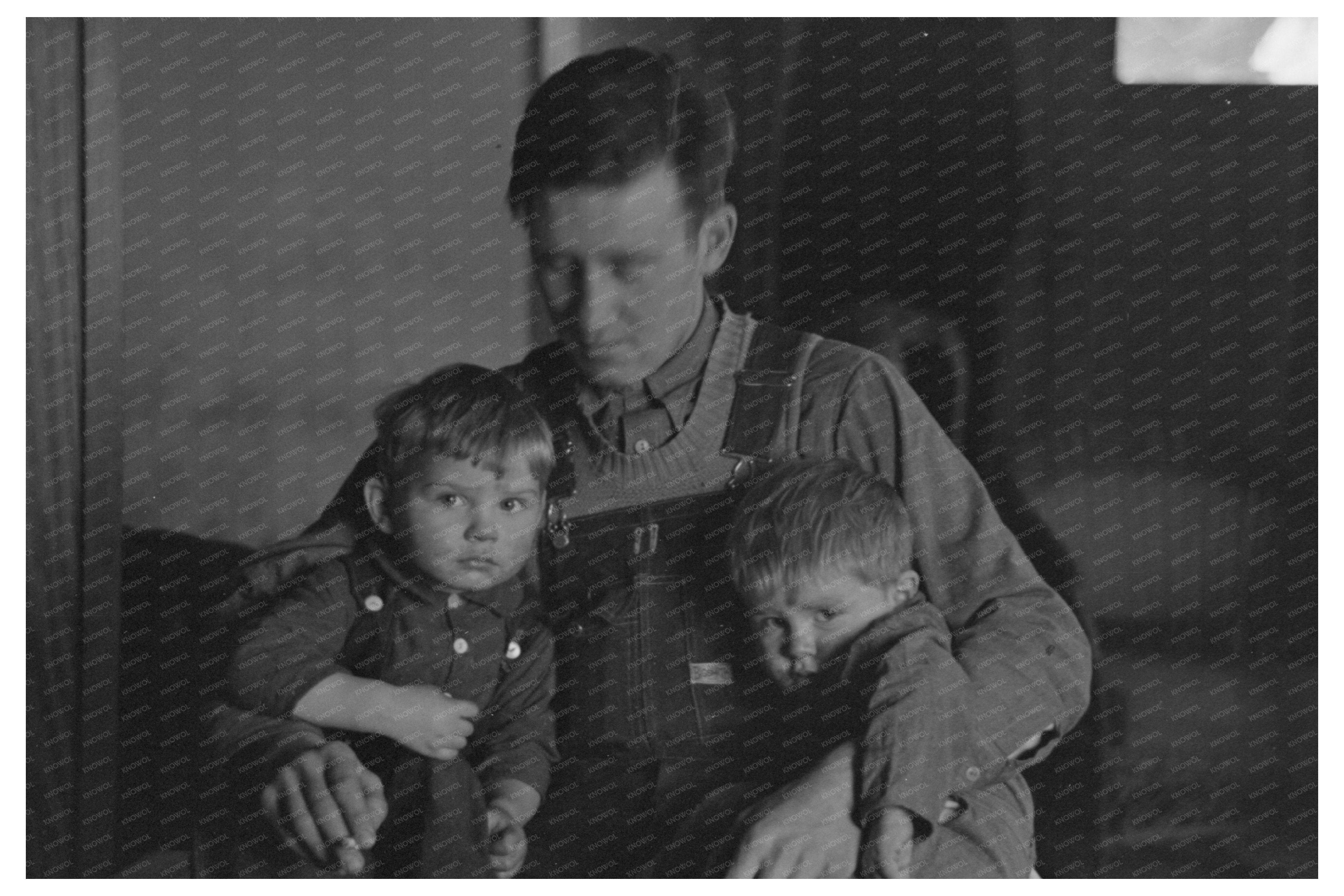 Vintage 1936 Black and White Photo of Iowa Family