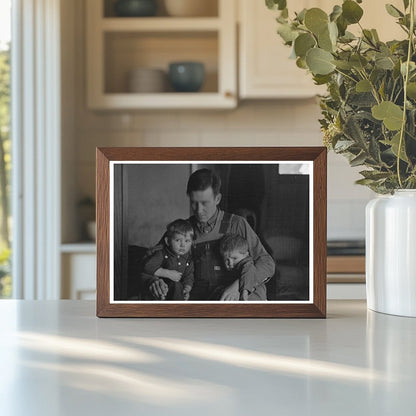 Vintage 1936 Black and White Photo of Iowa Family