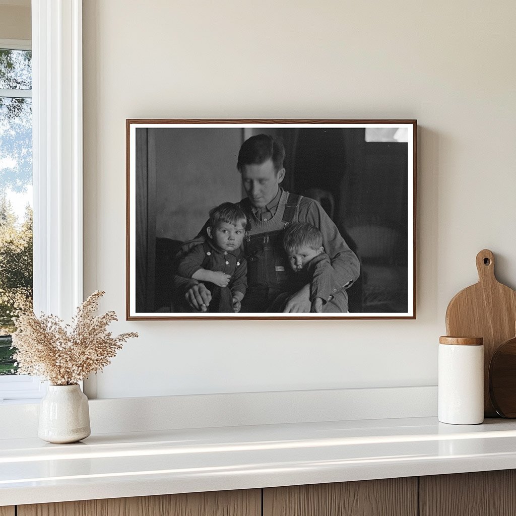 Vintage 1936 Black and White Photo of Iowa Family