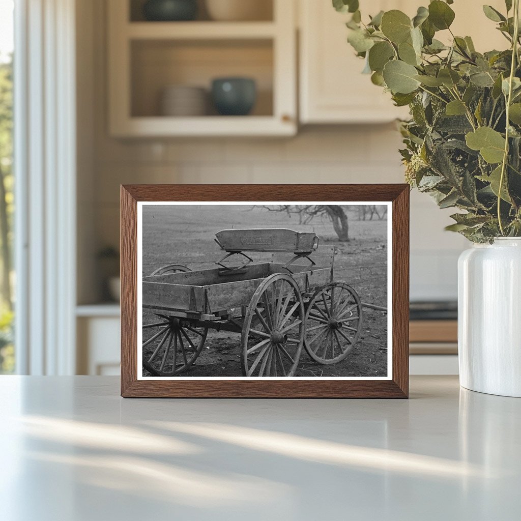 Democrat Wagon on William Walling Farm Anthon Iowa 1936