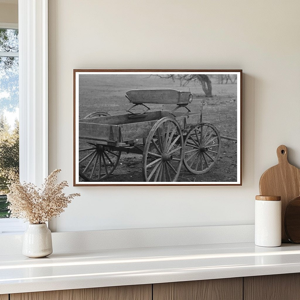 Democrat Wagon on William Walling Farm Anthon Iowa 1936