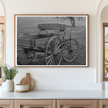 Democrat Wagon on William Walling Farm Anthon Iowa 1936