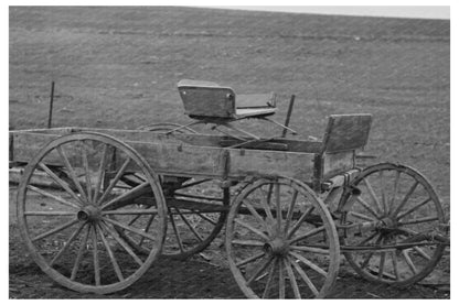 Democrat Wagon on William Walling Farm Iowa 1936