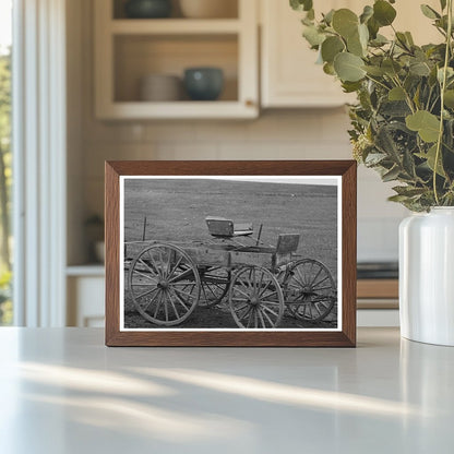 Democrat Wagon on William Walling Farm Iowa 1936