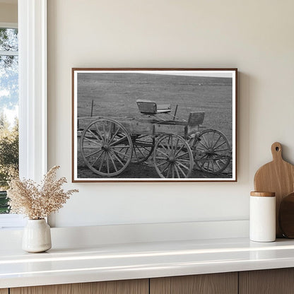 Democrat Wagon on William Walling Farm Iowa 1936