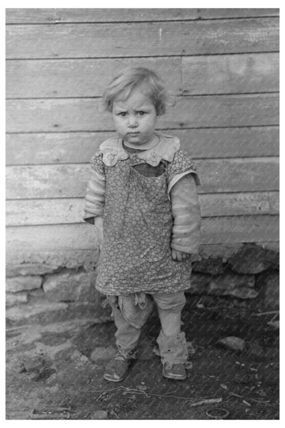 Ed Boltingers Child on Iowa Farm January 1937