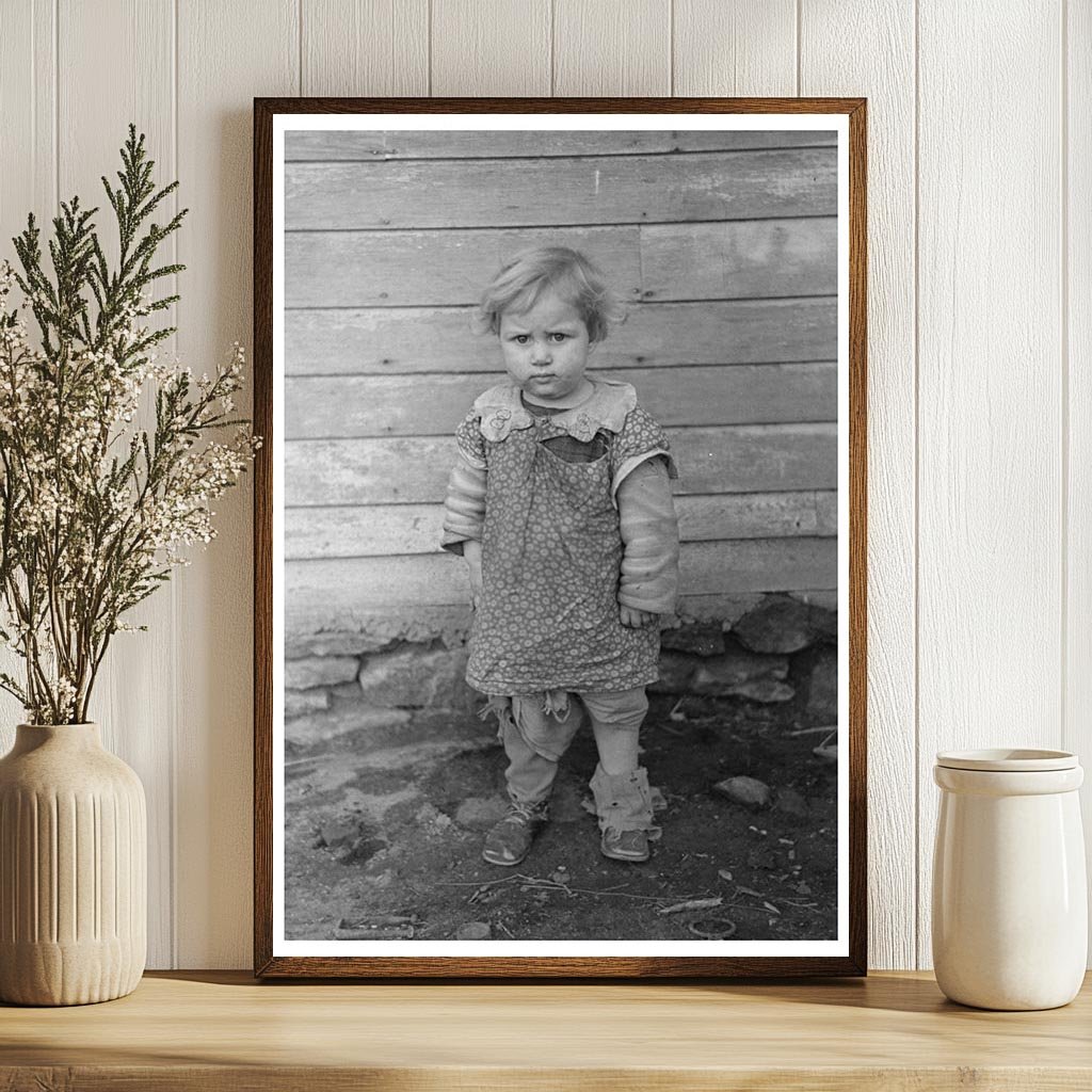 Ed Boltingers Child on Iowa Farm January 1937