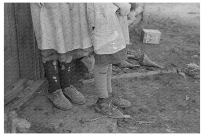 Vintage 1937 Photograph of Iowa Rural Life with Children