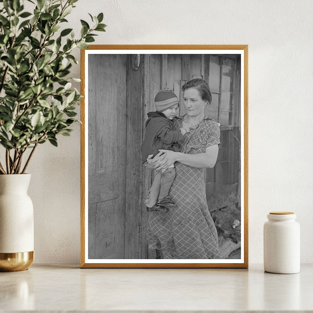 Mrs. John Scott and Child in Ringgold Iowa 1937