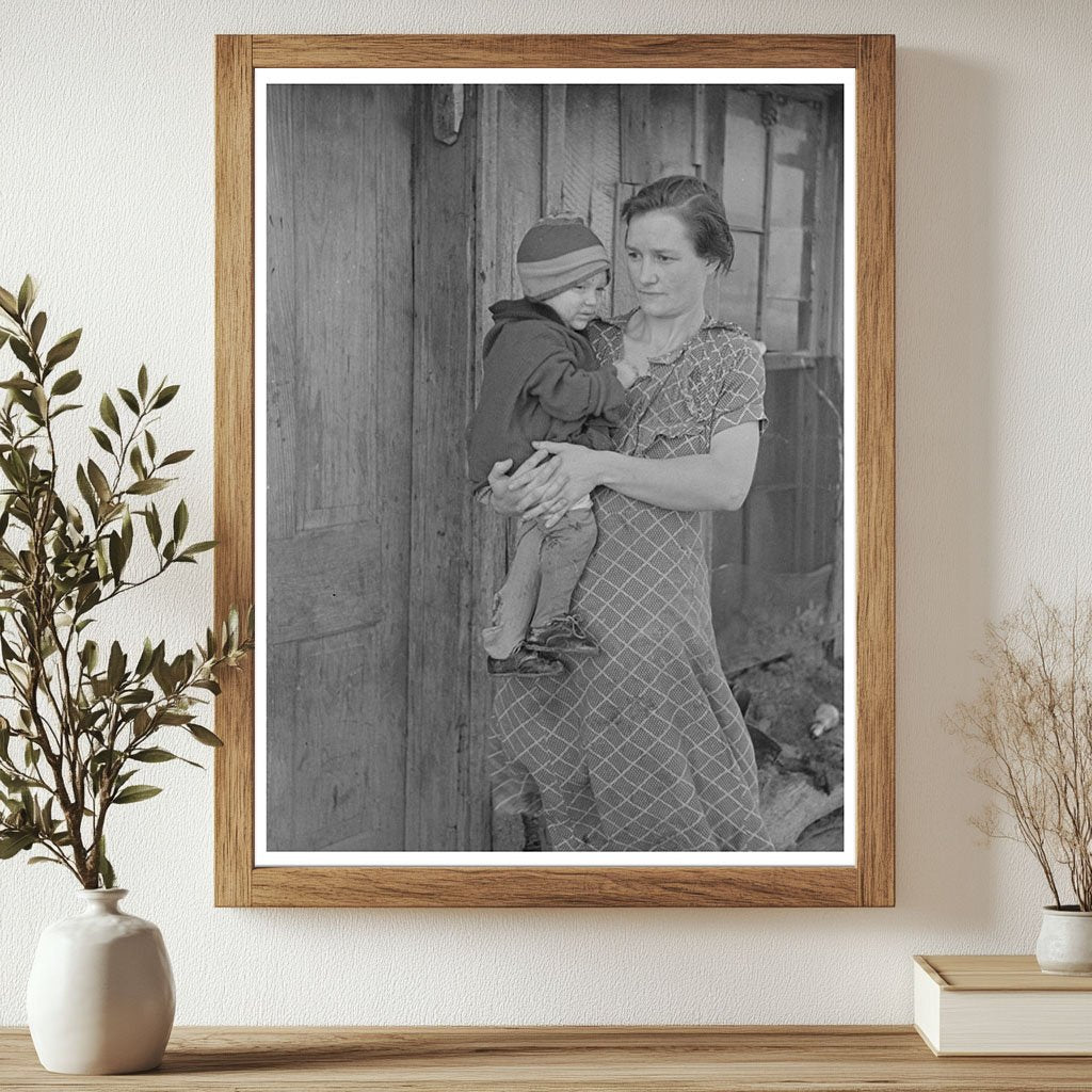 Mrs. John Scott and Child in Ringgold Iowa 1937