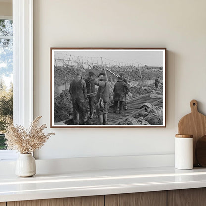 Laborers Building Levee at Birds Point Missouri 1937