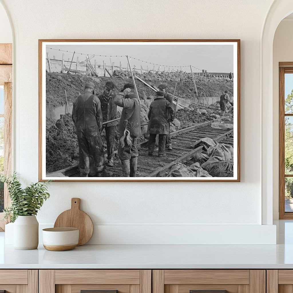 Laborers Building Levee at Birds Point Missouri 1937