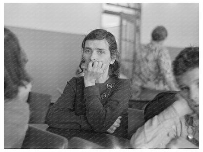 Flood Refugee in Schoolhouse Sikeston Missouri January 1937