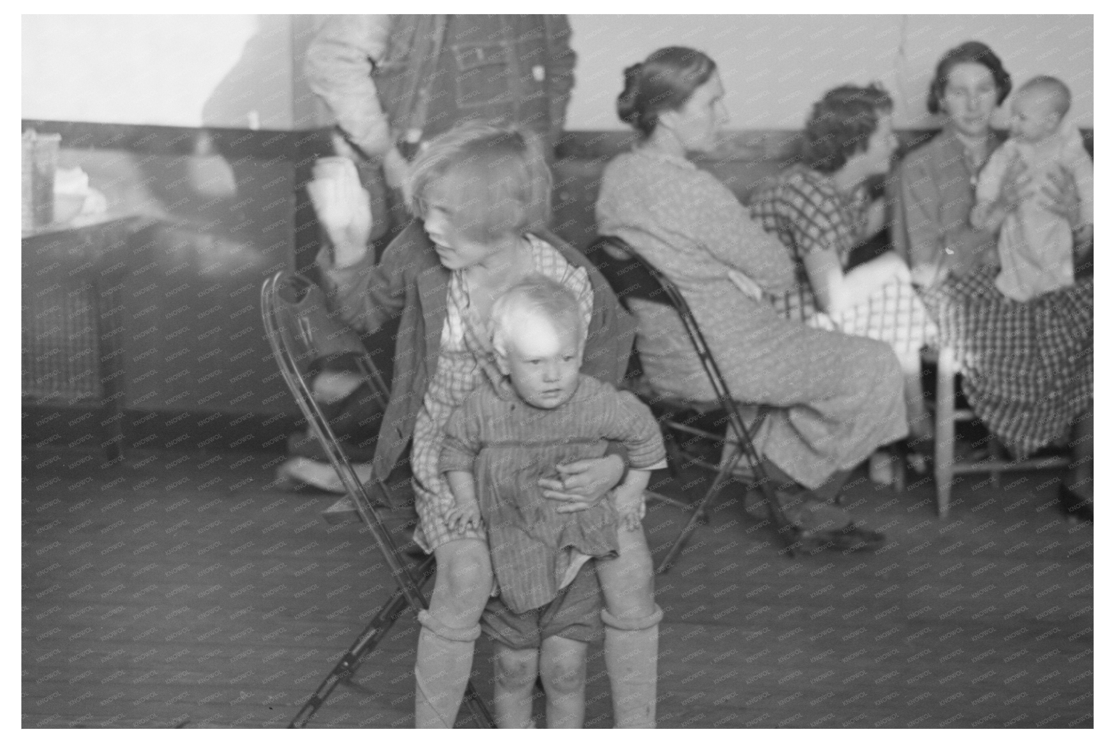 Refugees in Schoolhouse Sikeston Missouri February 1937