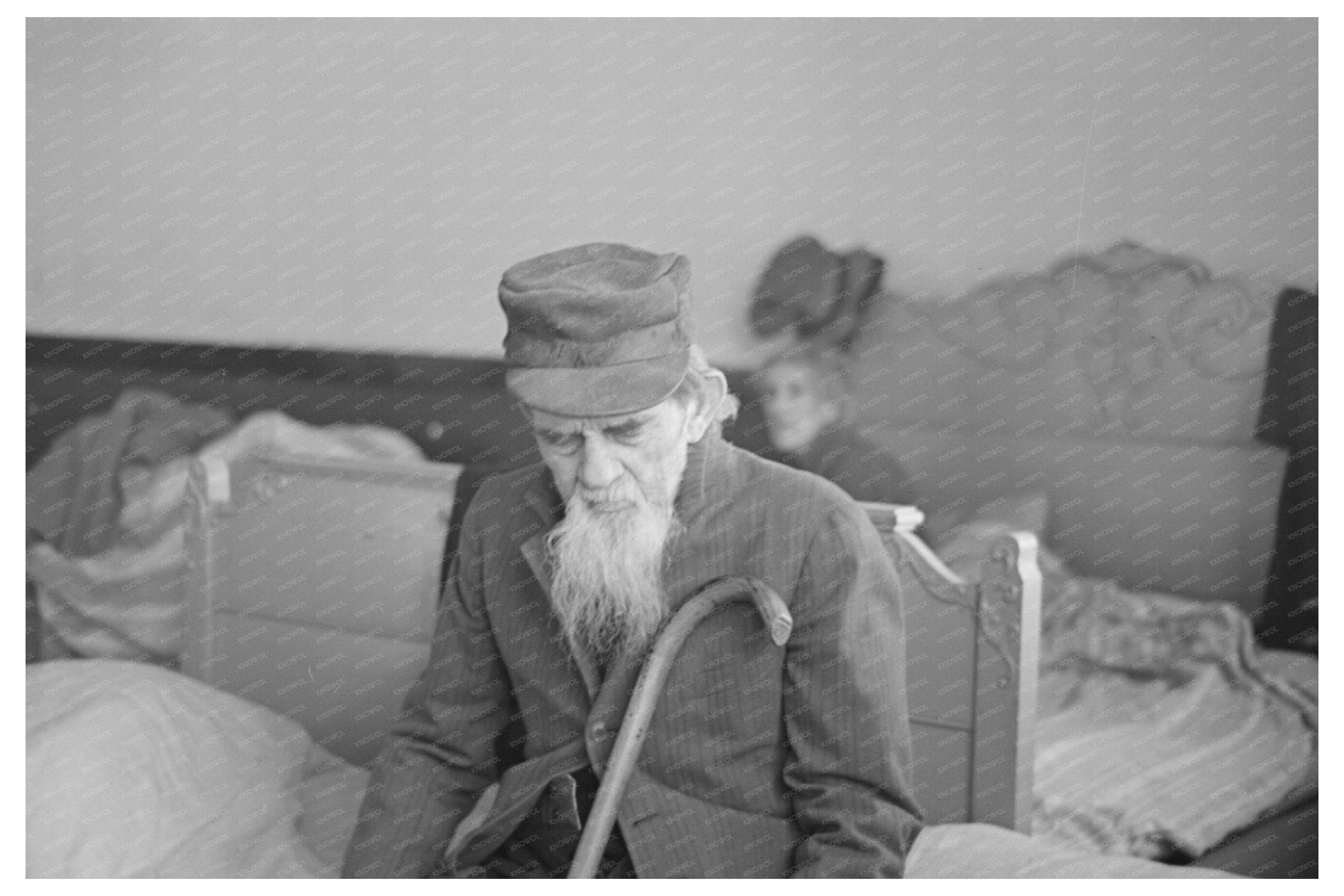 Blind Paralyzed Refugee in Sikeston Schoolhouse 1937