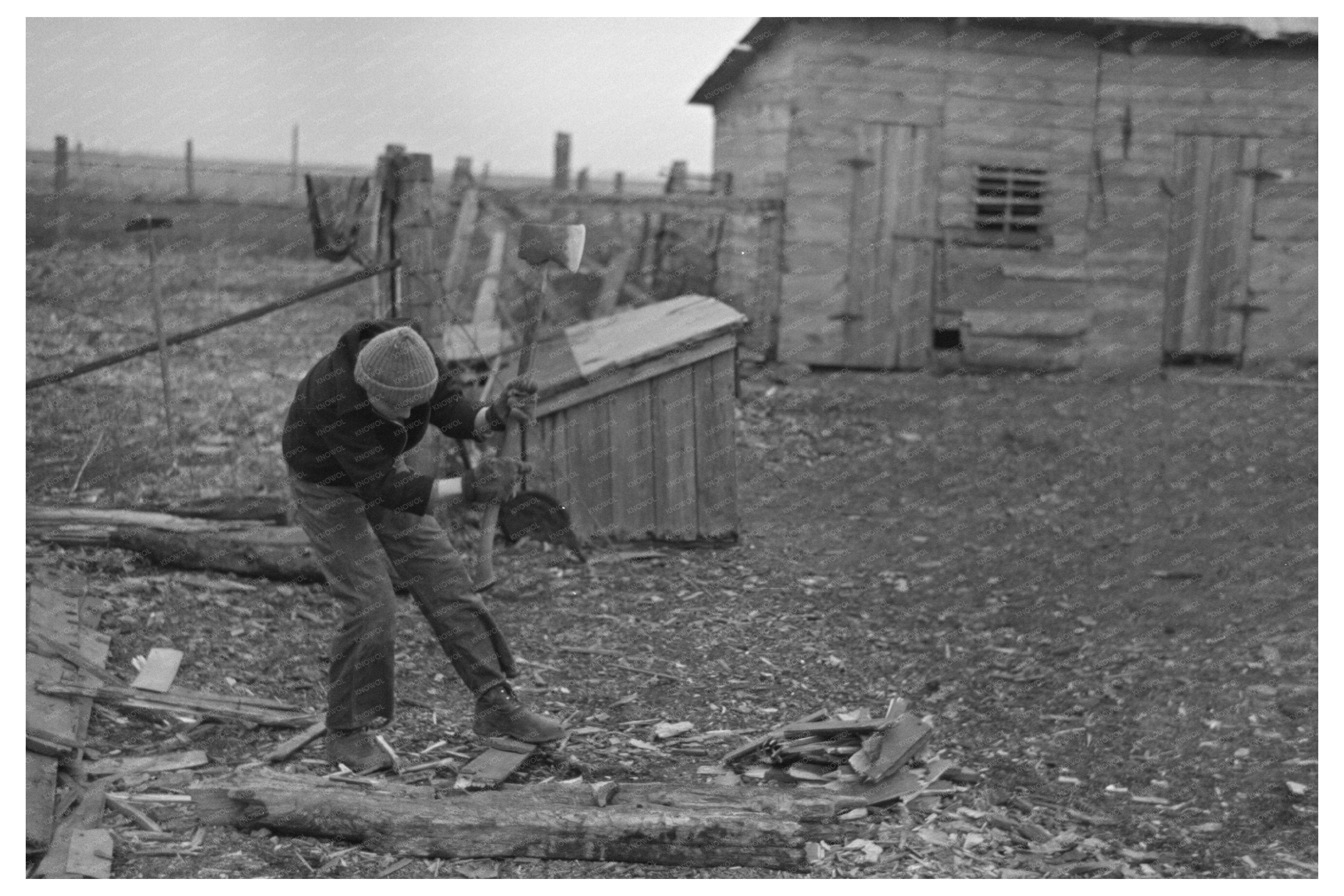 Son Loading Tiles on Wagon Fowler Indiana March 1937