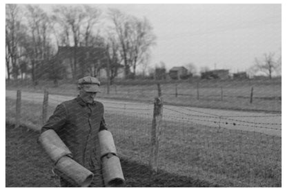 Tip Estes Carrying Tiles Fowler Indiana March 1937