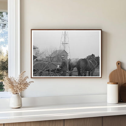 Fowler Indiana Farmer with Horses March 1937