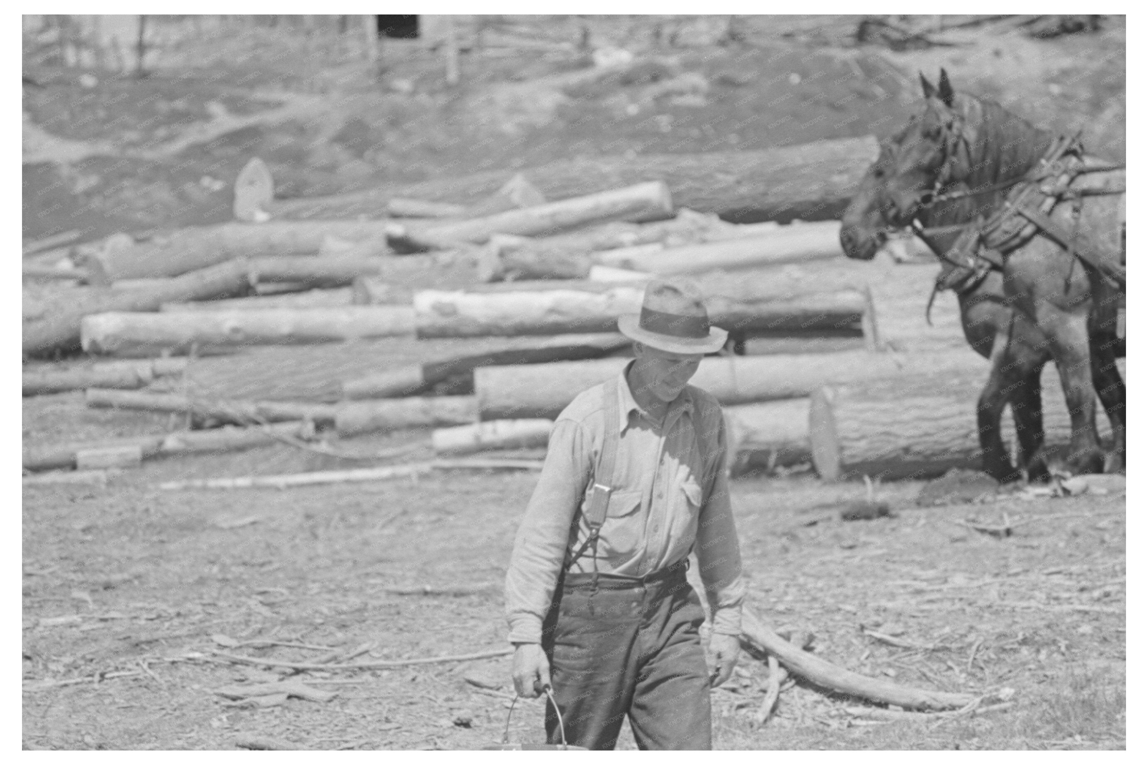 Lumberjack in Little Fork Minnesota May 1937