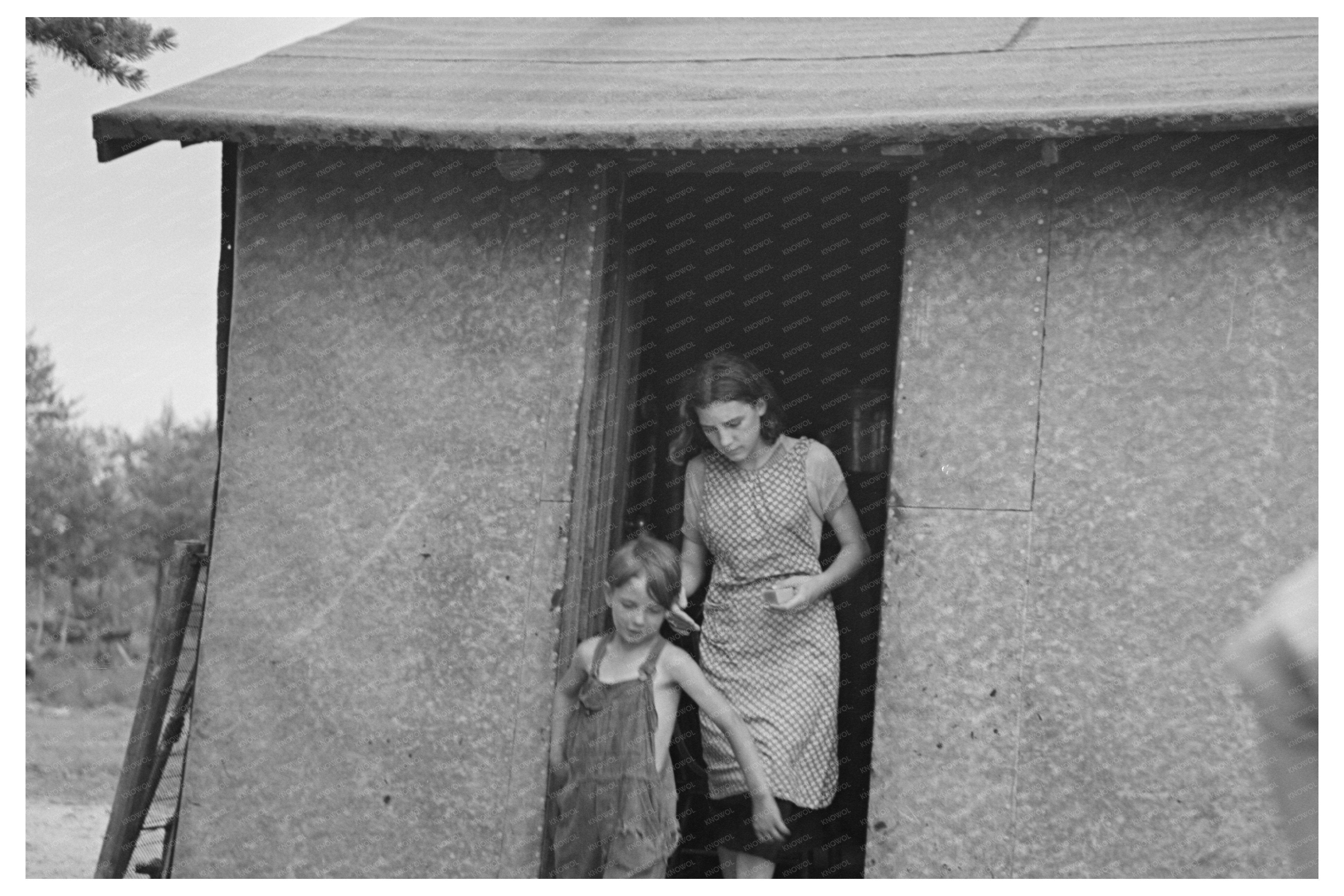 Vintage 1937 Children near Black River Falls Wisconsin