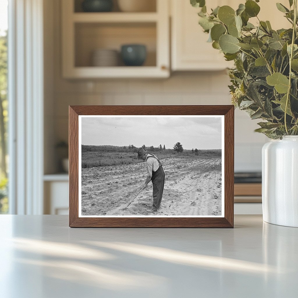 Ben Johnson Hoeing Potatoes in Wisconsin June 1937