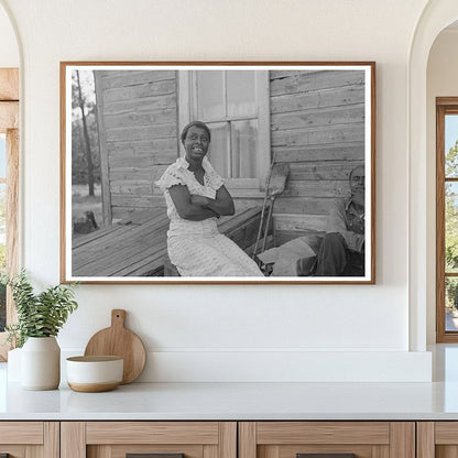 Mrs. Henry Holt in Front of Farm Home Wisconsin 1937