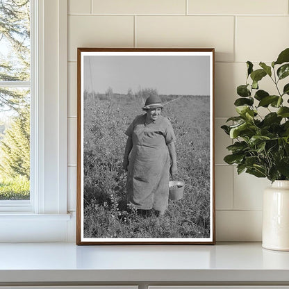 Indian Blueberry Picker Little Fork Minnesota August 1937