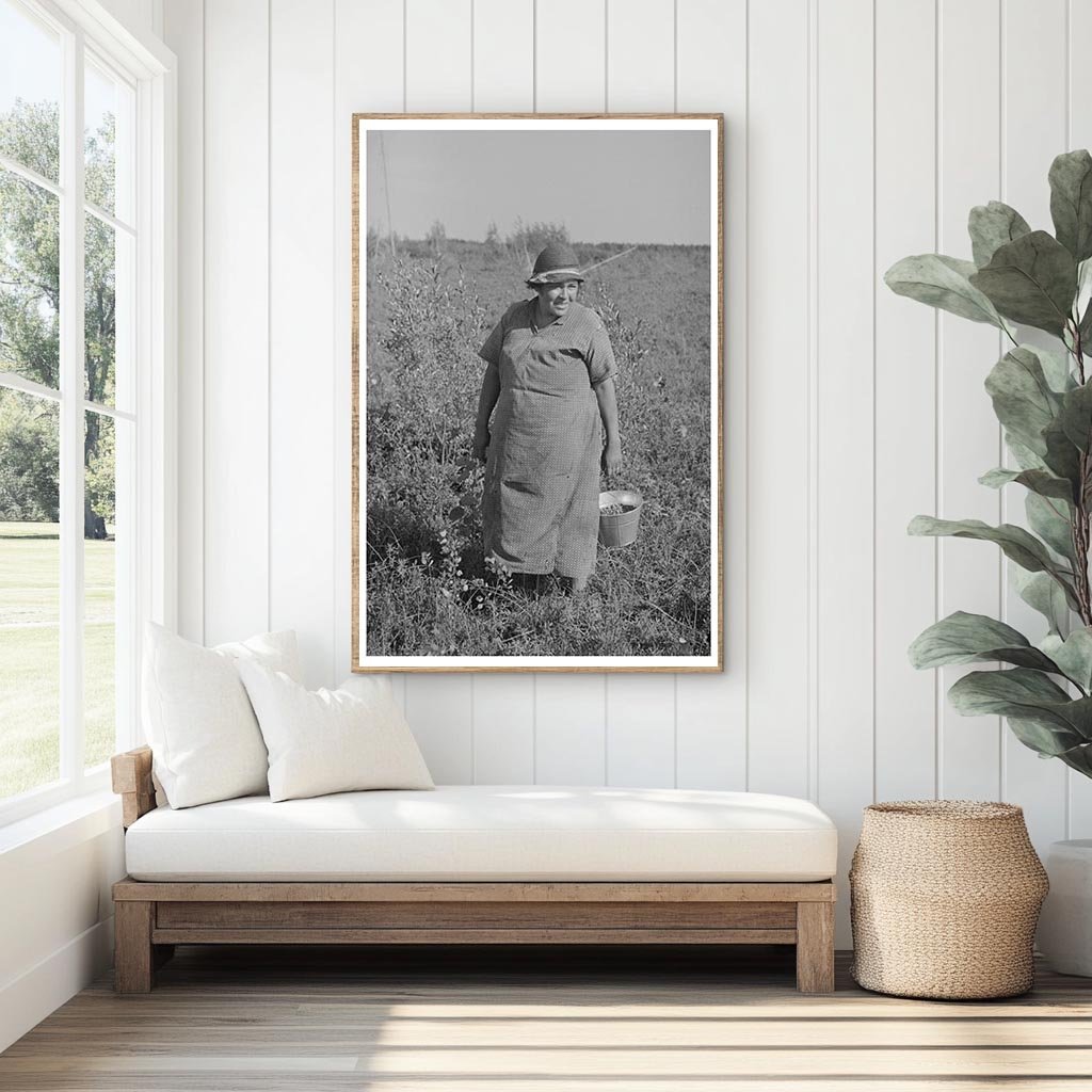 Indian Blueberry Picker Little Fork Minnesota August 1937