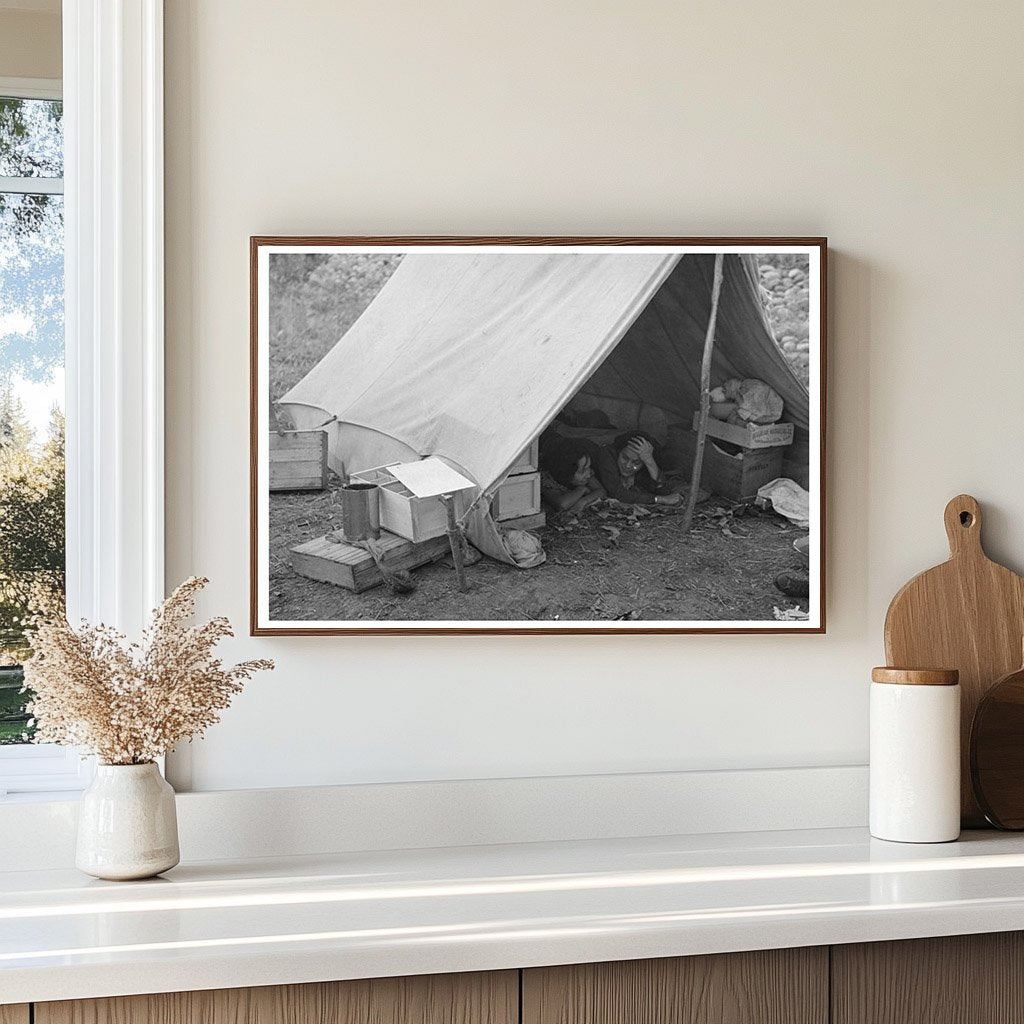 Indian Tent at Blueberry Pickers Camp Little Fork 1937