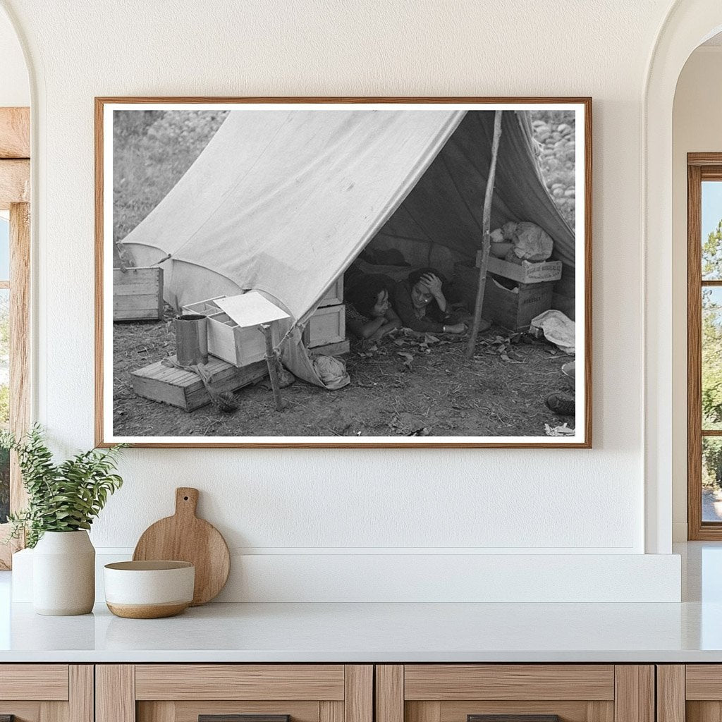 Indian Tent at Blueberry Pickers Camp Little Fork 1937