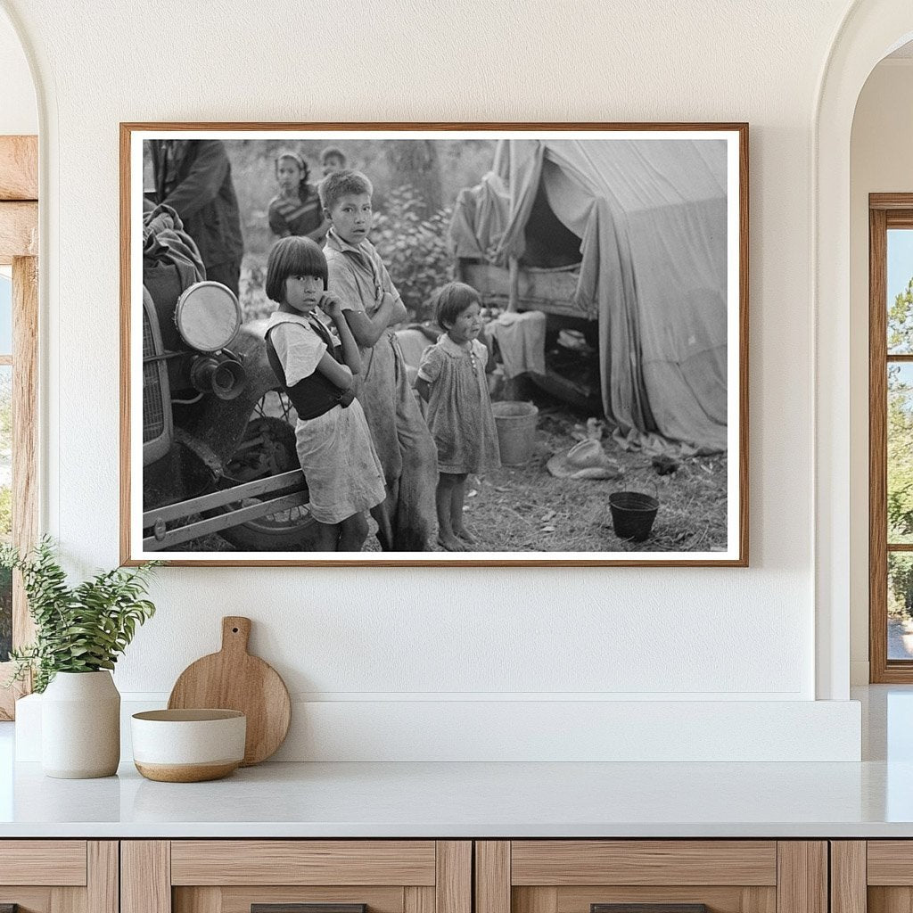 Indian Children Blueberry Picking Little Fork Minnesota 1937