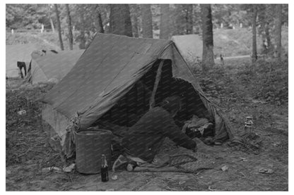 Woman at Blueberry Camp Little Fork Minnesota 1937