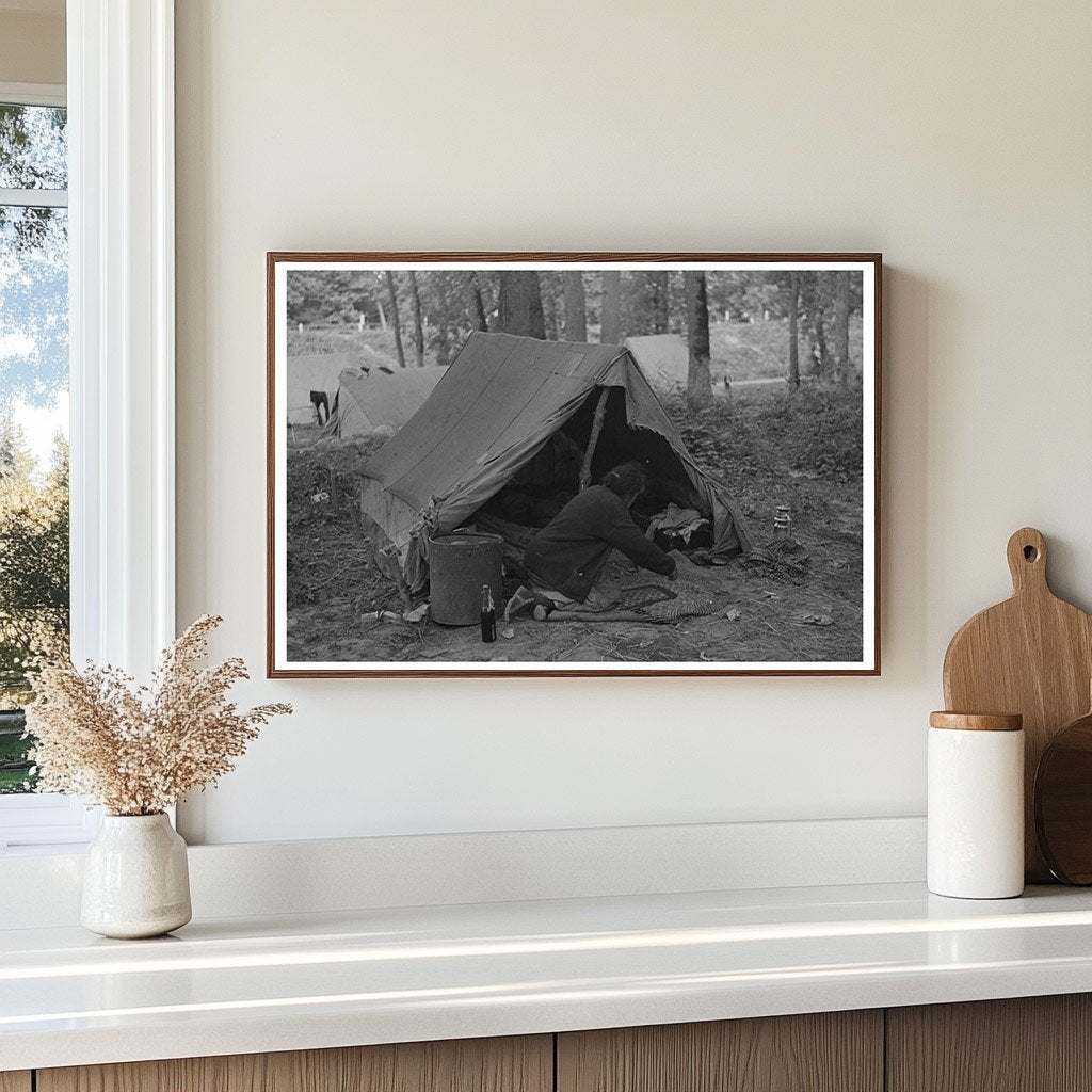 Woman at Blueberry Camp Little Fork Minnesota 1937