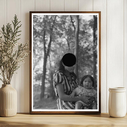 Indigenous Mother and Baby at Minnesota Blueberry Camp 1937