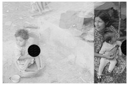 Indian Family Harvesting Blueberries Little Fork Minnesota 1937