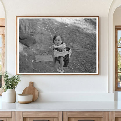 Indian Papoose in Swing Little Fork Minnesota 1937